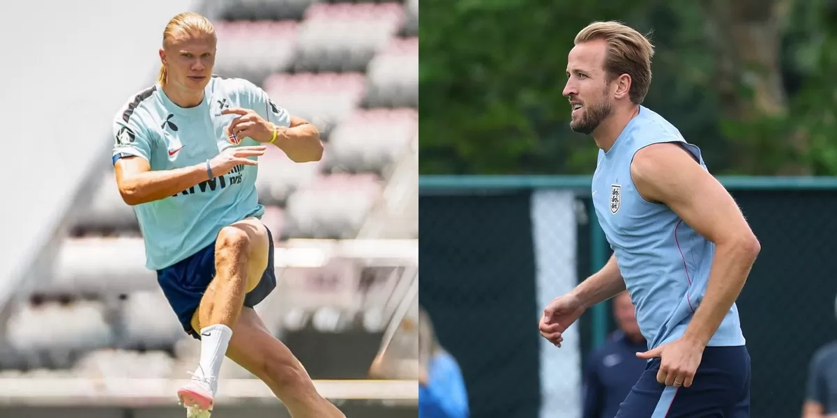 Duel Erling Haaland vs Harry Kane di partai Inggris vs Norwegia.