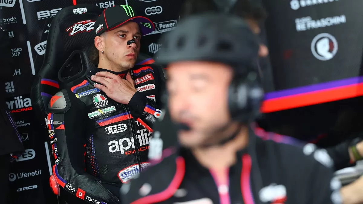 Pembalap Aprilia Racing Marco Bezzecchi terpaksa absen dari GP Jerman setelah alami cedera parah. (MotoGP)