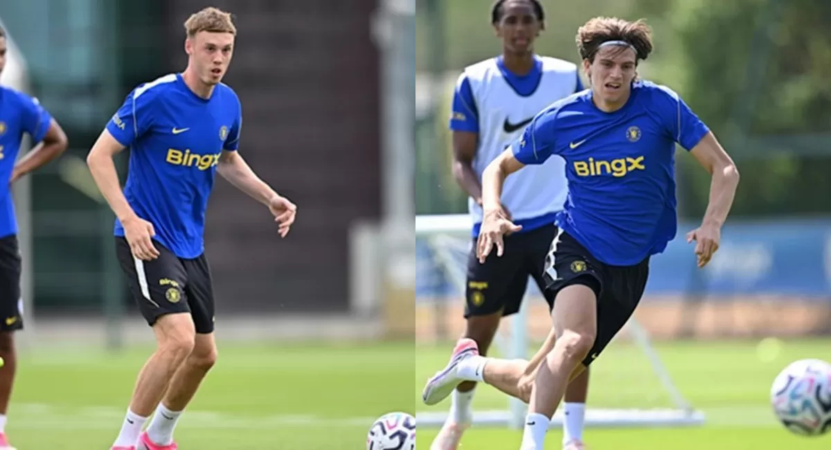 Cole Palmer dan Marco Palestra (kanan), dua calon bintang Chelsea. (Chelsea FC)