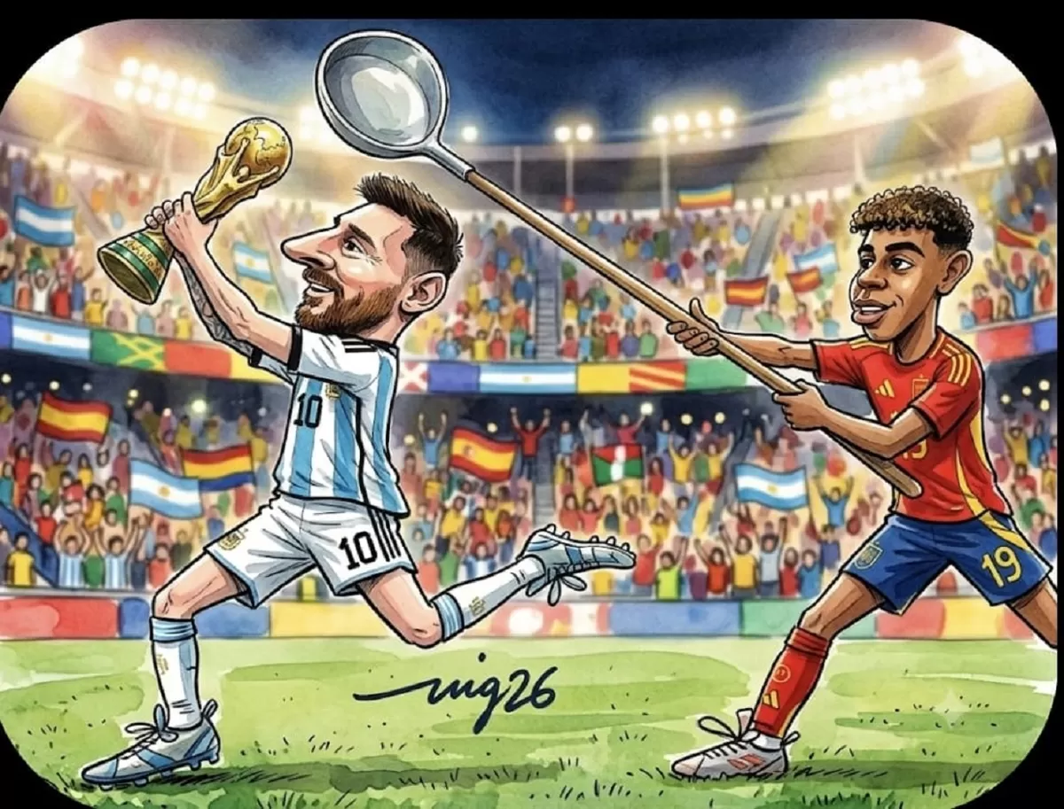  Argentina dan Spanyol berbagi angka sama: 6-6 dan 2 kali draw.