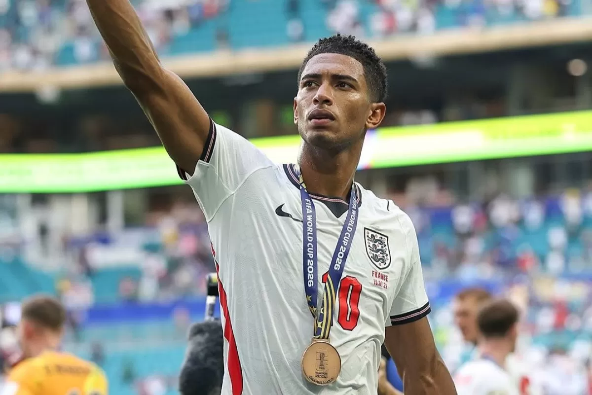 Jude Bellingham cetak rekor baru bagi Inggris di Piala Dunia 2026. (@england)