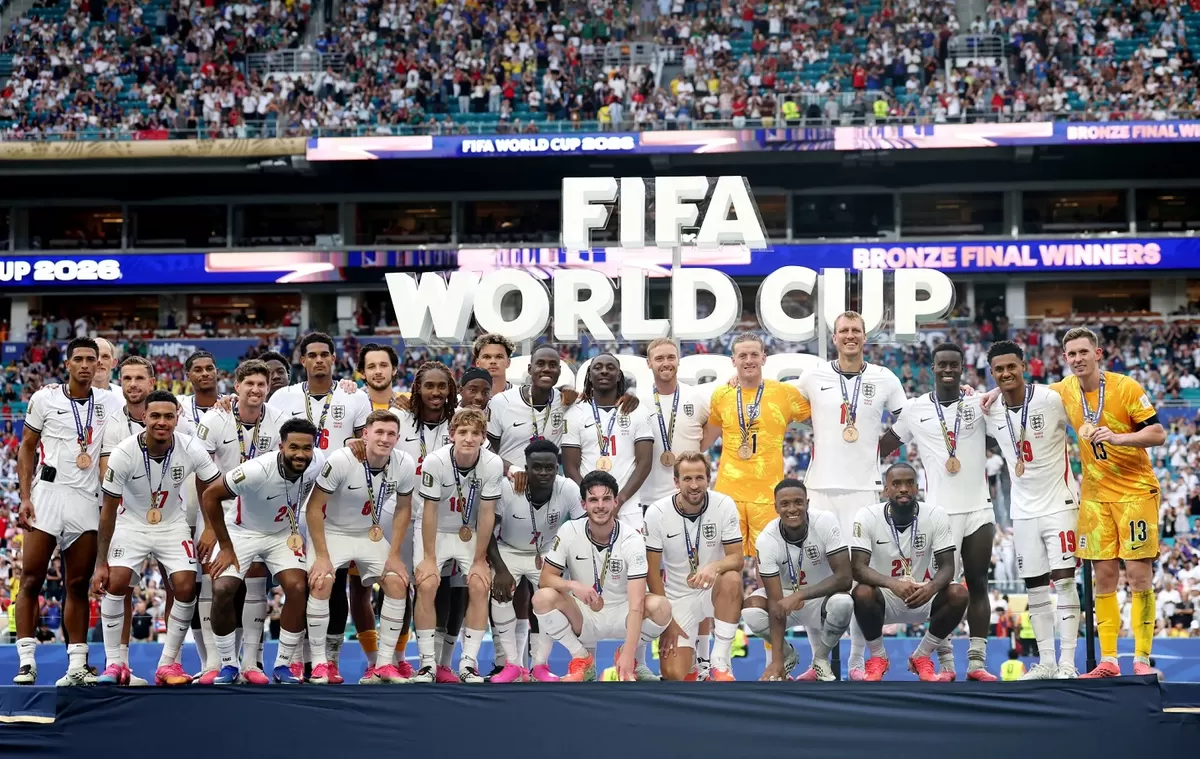 Inggris juara ketiga Piala Dunia 2026 setelah mengalahkan Prancis 6-4