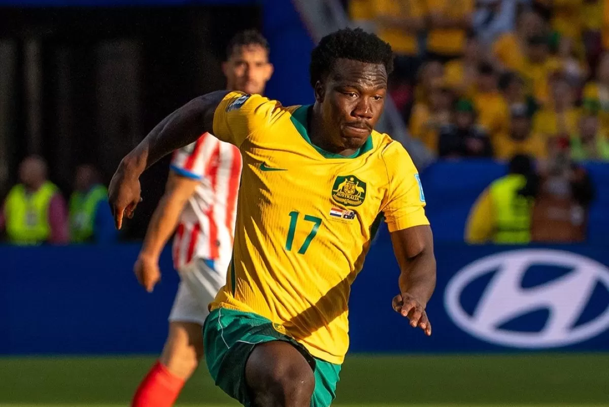 Nestory Irankunda dibidik Sporting CP dengan transfer terbesar dalam sejarah sepak bola Australia. (@socceroos)