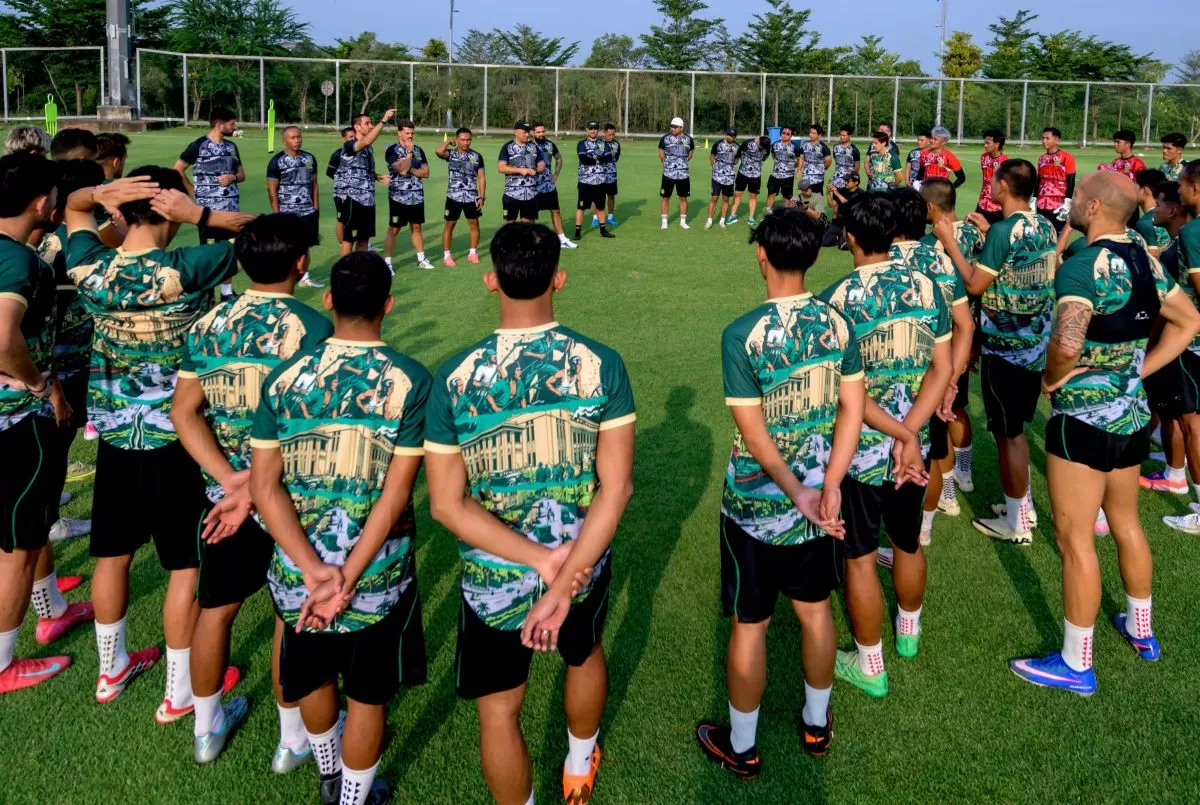 Skuat Persebaya jalani CMJ Test usai laga pramusim melawan PSIS Semarang. (Persebaya)