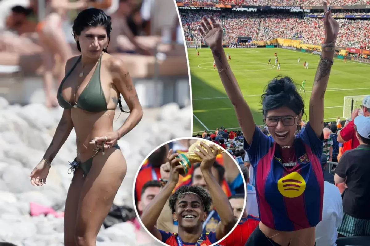Mia Khalifa menang taruhan pegang Spanyol juara dunia.