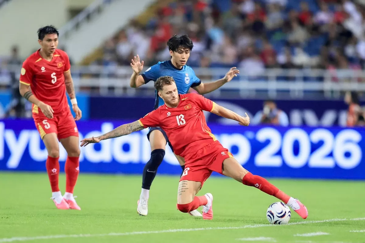 Timnas Vietnam bermain imban 0-0 melawan Singapura di Stadion Nasional My Đinh, Jumat 31 Juli 2026.
