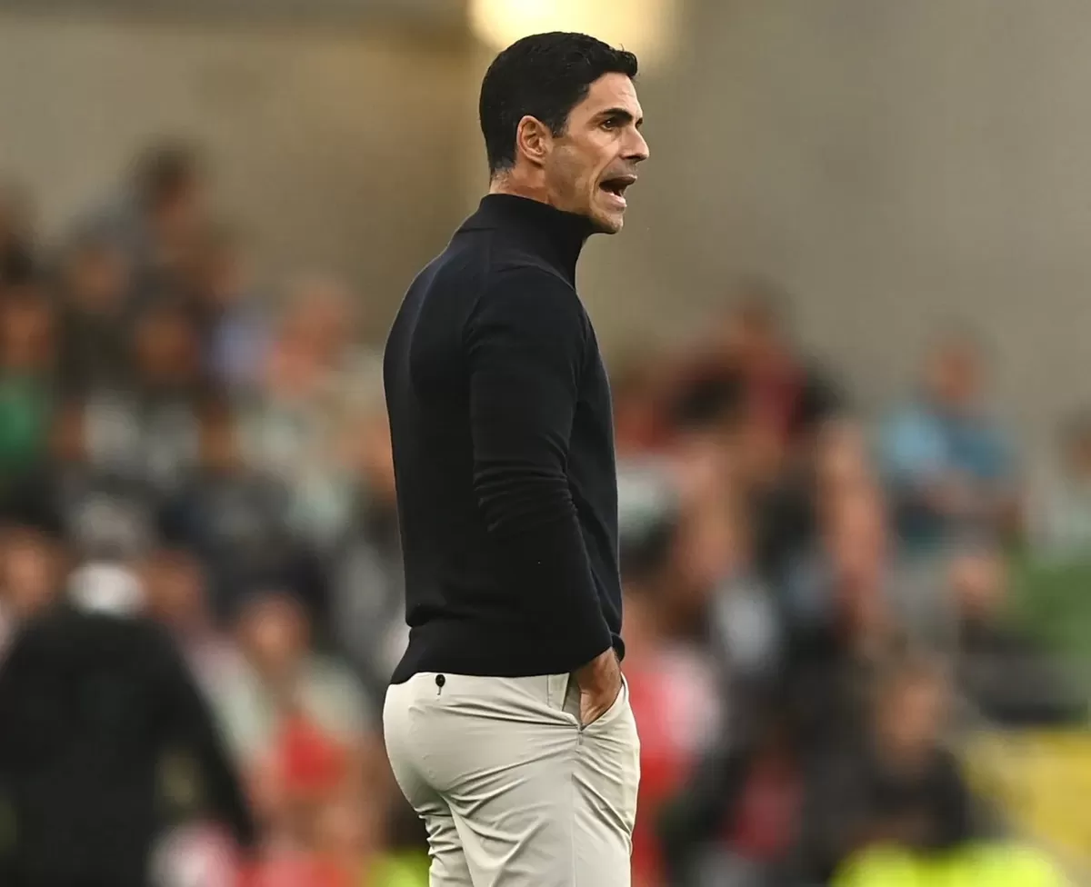 Pelatih Arsenal Mikel Arteta frustrasi melihat penampilan skuadnya.