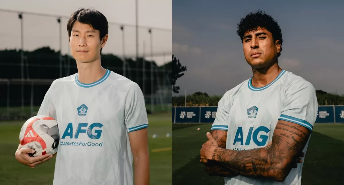 Park Jun Heong dan Marcelo Djalo (kanan) jadi duet tangguh di lini pertahanan Persik Kediri. (@persikfcofficial)