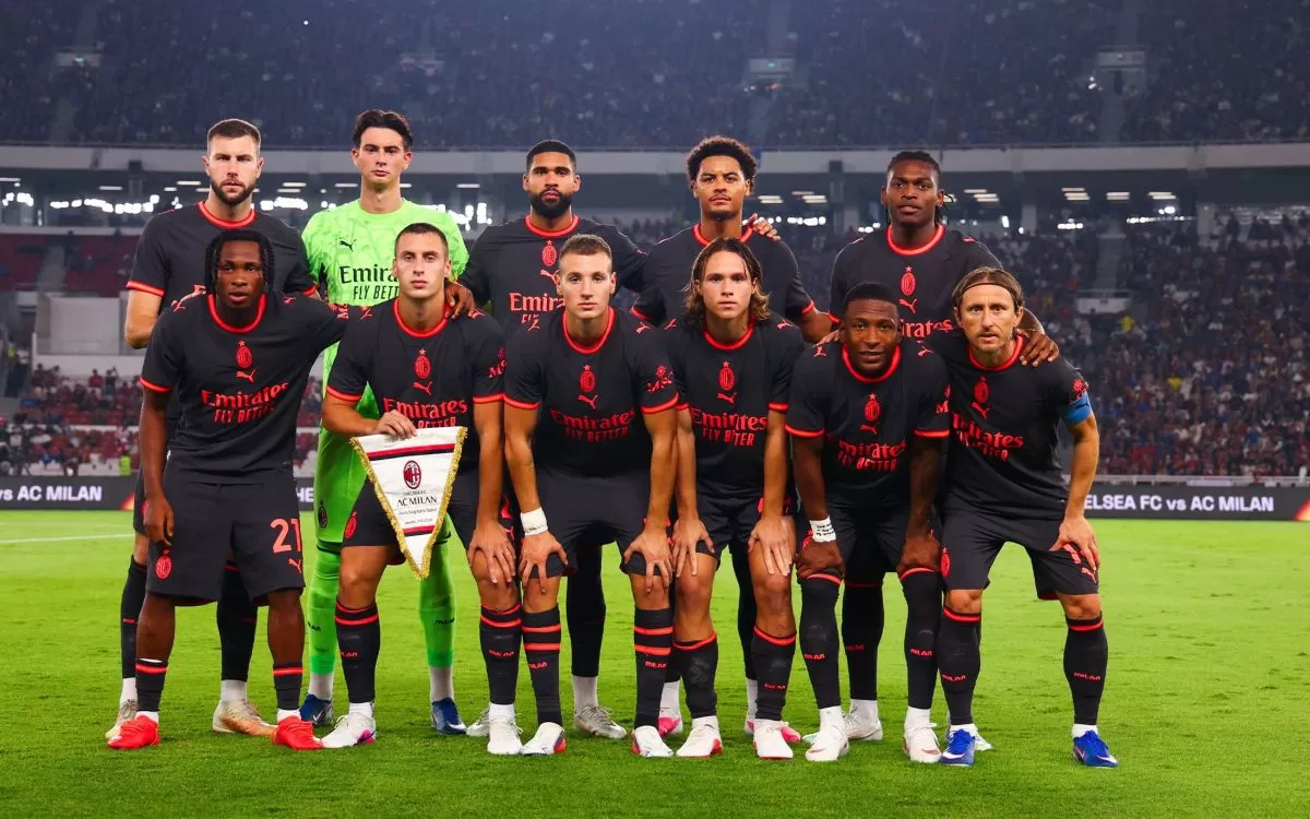 Peluncuran jersey ketiga AC Milan di Stadion Gelora Bung Karno, Jakarta. (AC Milan)