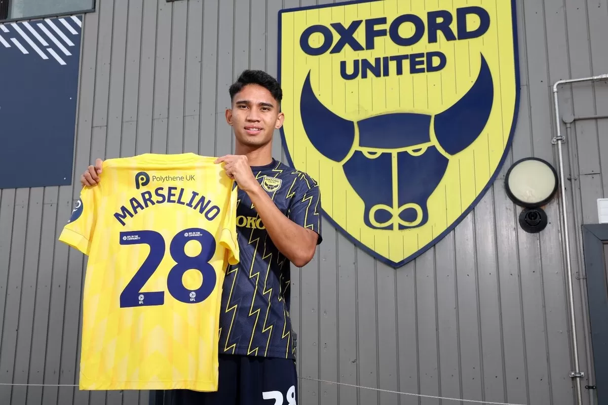 Marselino Ferdinan saat bergabung dengan Oxford United 2024 lalu. Kini nasibnya di tim liga Inggris itu masih abu-abu.