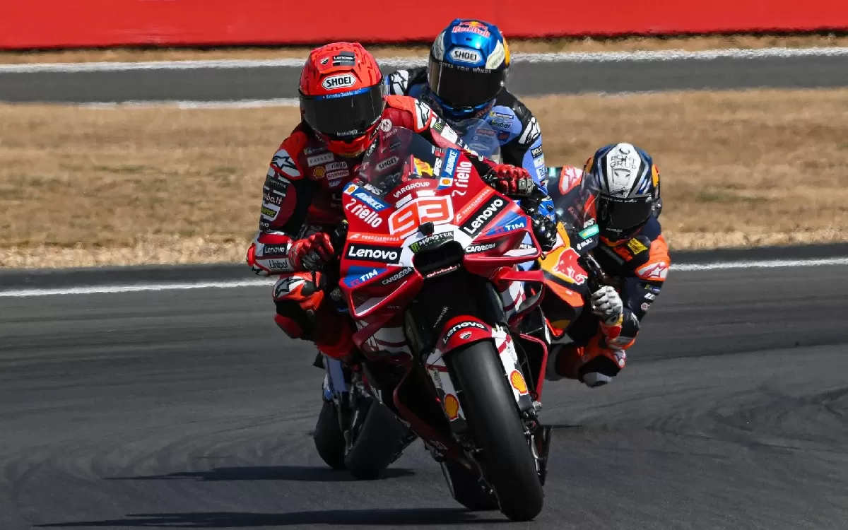 Aksi Marc Marquez di Silverstone GP Inggris. (MotoGP)