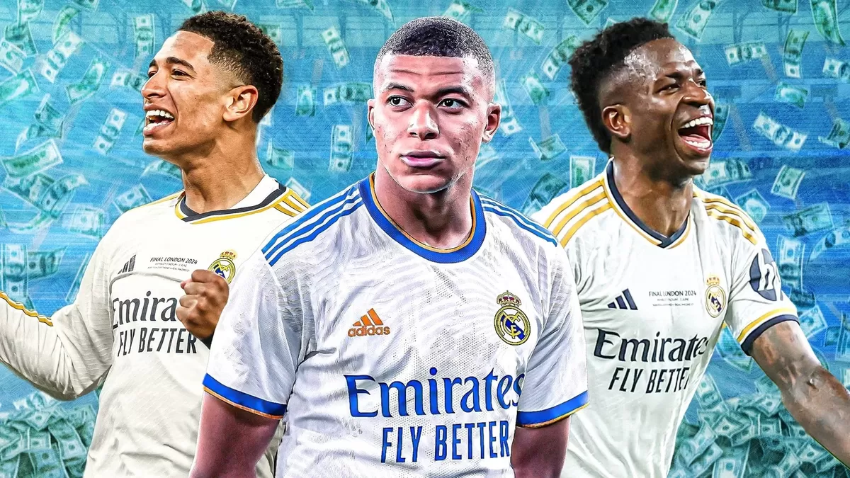 Jude Bellingham, Vinicius Junior, Kylian Mbappe menjadi pemain dengan gaji tertinggi di Real Madrid.