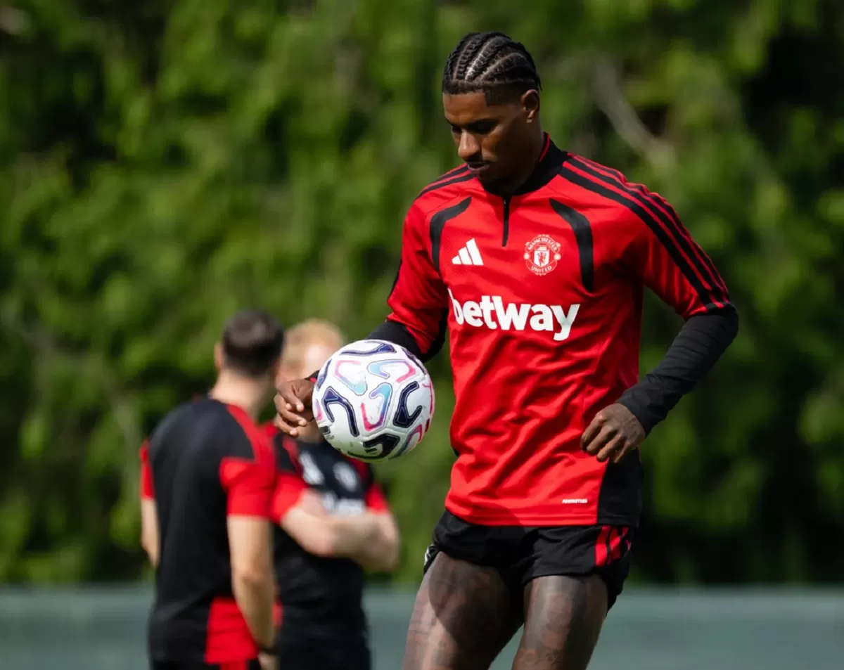 Marcus Rashford kembali latihan bersama Manchester United.