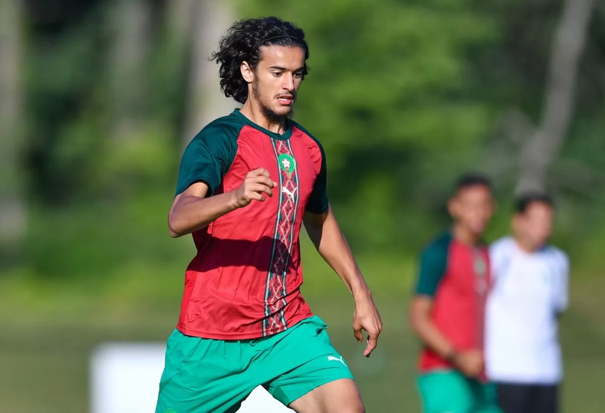Ayyoub Bouaddi saat memperkuat Timnas Maroko di Piala Dunia 2026. (@equipedumaroc)
