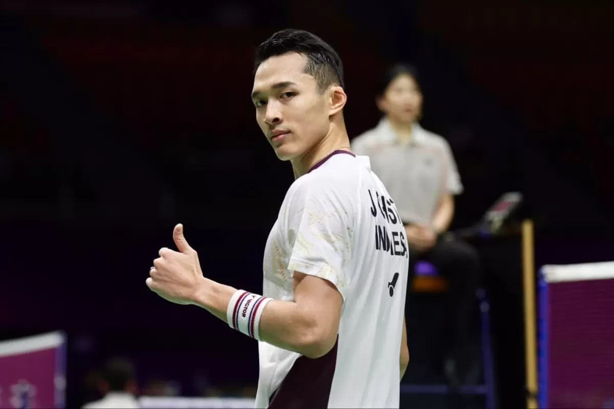 Jonatan Christie melengkapi wakil Indonesia di tunggal putra yang melaju ke babak 32 besar Kejuaraan Dunia 2026, di New Delhi, India, Selasa, 18 Agustus. 