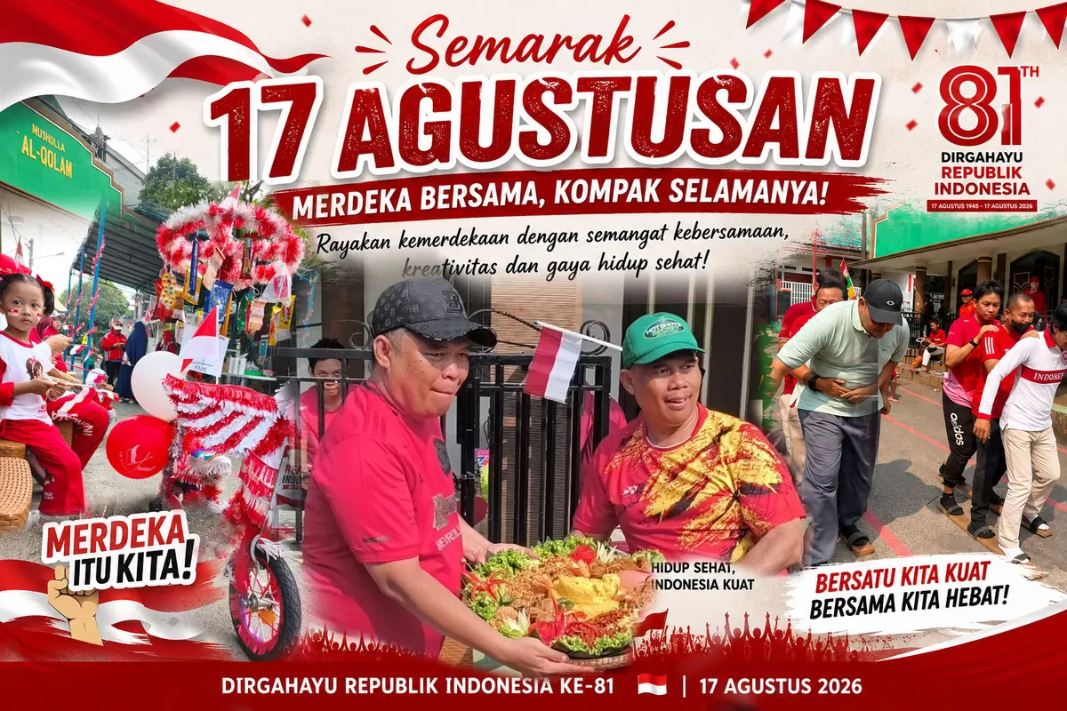 Semangat 17 Agustusan di lingkungan membuktikan kebersamaan dan kekeluargaan.