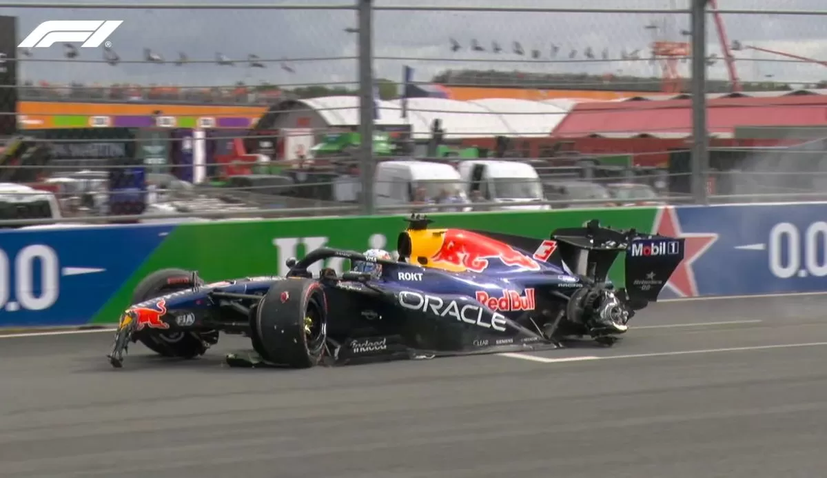Max Verstappen alami kecelakaan hebat di GP Belanda di Zandvoort. (@f1)
