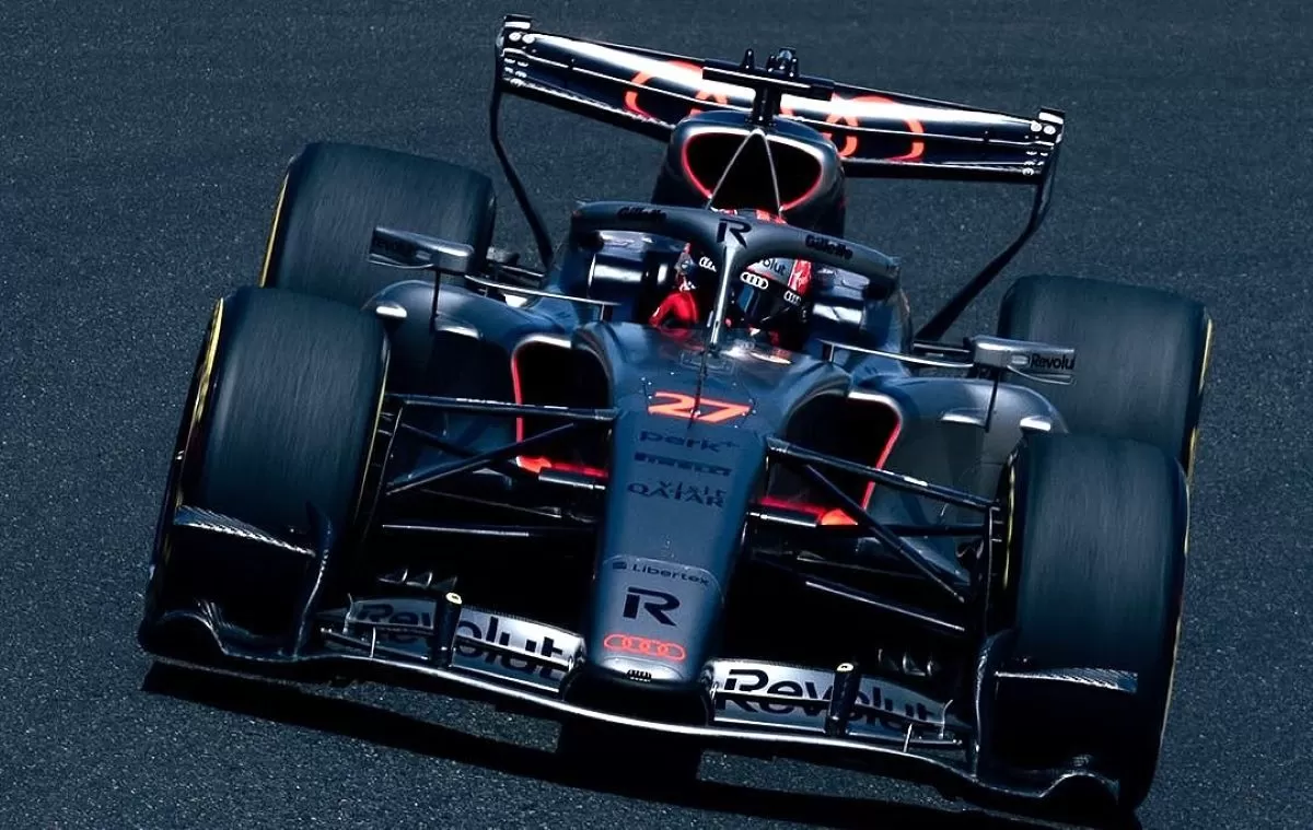 Pembalap F1 Audi Nico Hulkenberg di GP Belanda di sirkuit Zandvoort. (@audif1)