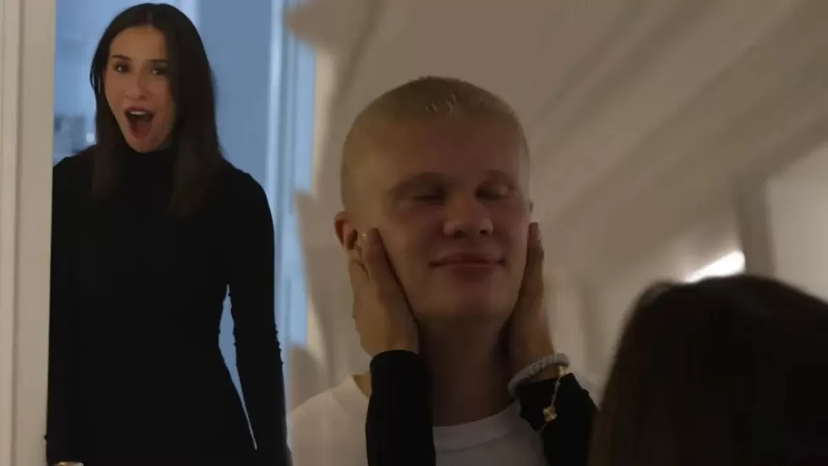 Potongan rambut Erling Haaland mengejutkan kekasihnya, Isabel Haugseng Johansen.