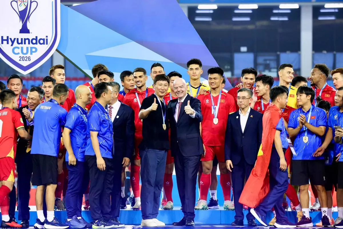 Presiden FIFA Gianni Infantino menghadiri final Piala AFF 2026.