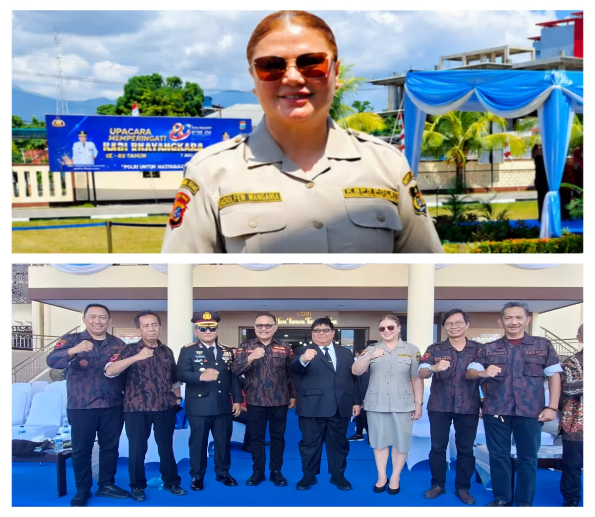 Adolfien Wangania bersama pengurus KBP3 polri Sulut (Dok RK)