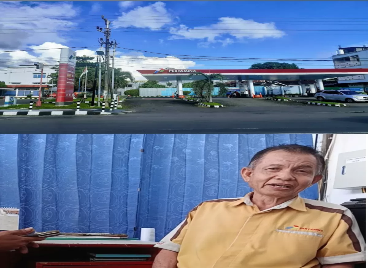 Foto SPBU 74.951.18 Jl. Pierre Tendean Boulevard Manado (atas) & Menejer SPBU Idris Kadula (Bawah)  (Dok. Rekomkita)