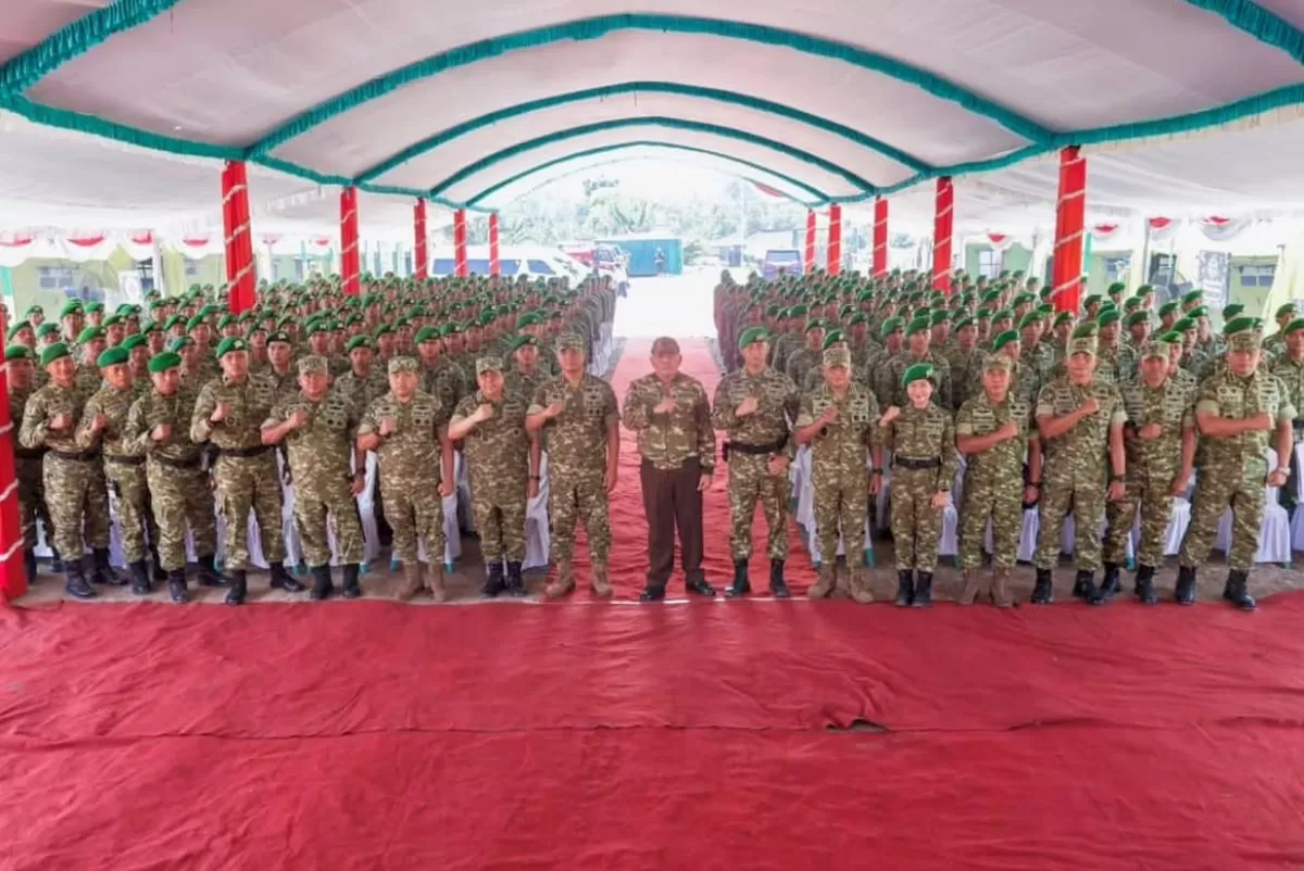 Wapang TNI dan Menhan Tinjau Marshalling Area Yonif TP 937/Satria Kalijaga, Pastikan Kesiapan Prajurit (Dok Ist)