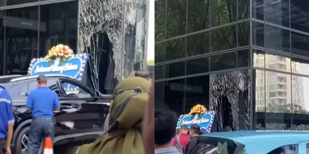 Menyoroti viralnya kecelakaan mobil listrik yang menabrak sebuah gedung di kawasan SCBD, Jakarta Selatan, pada Rabu, 15 Juli 2026.  (Instagram.com/@jakarta.terkini)