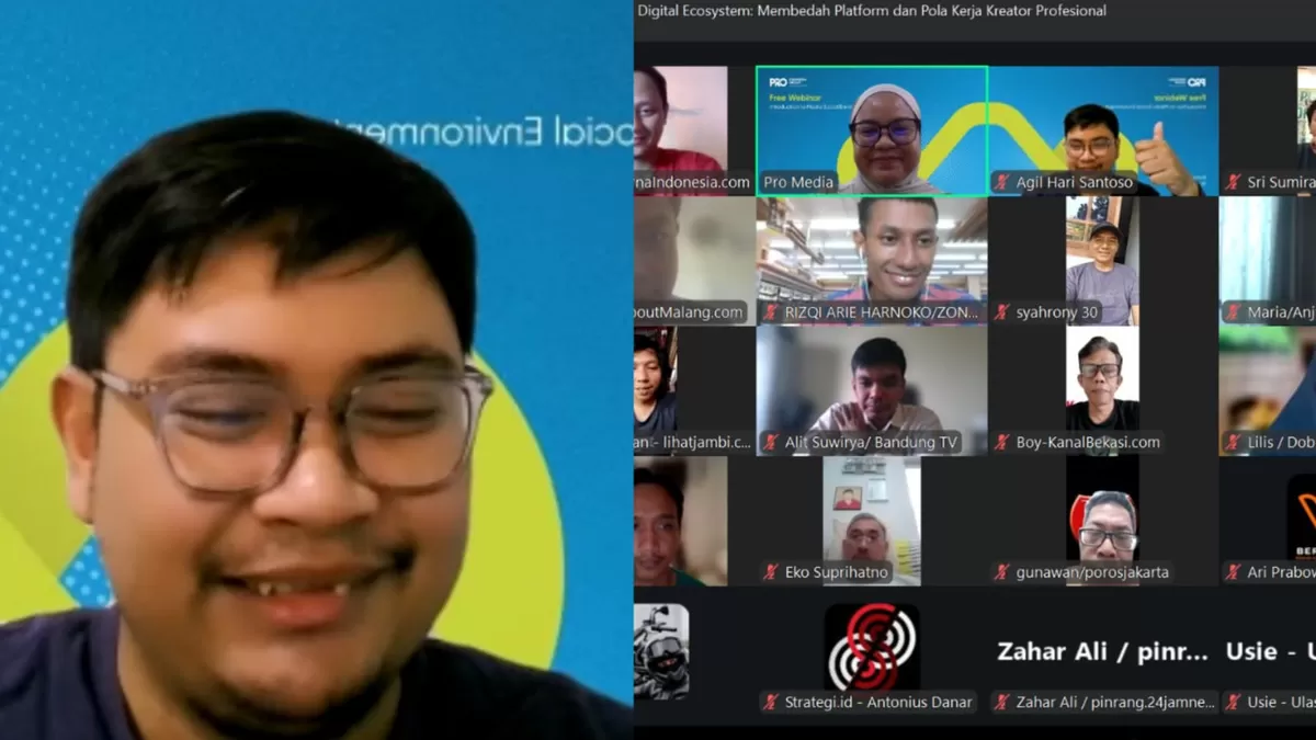 Webinar &lsquo;Inside the Digital Ecosystem: Membedah Platform dan Pola Kerja Kreator Profesional&rsquo; oleh Promedia Group. (dok.promedia)