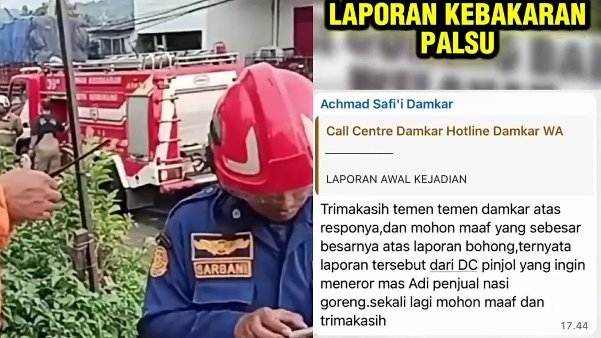 Damkar Semarang Kota menerima laporan palsu dari DC Pinjol.  (Instagram/adebhakti)
