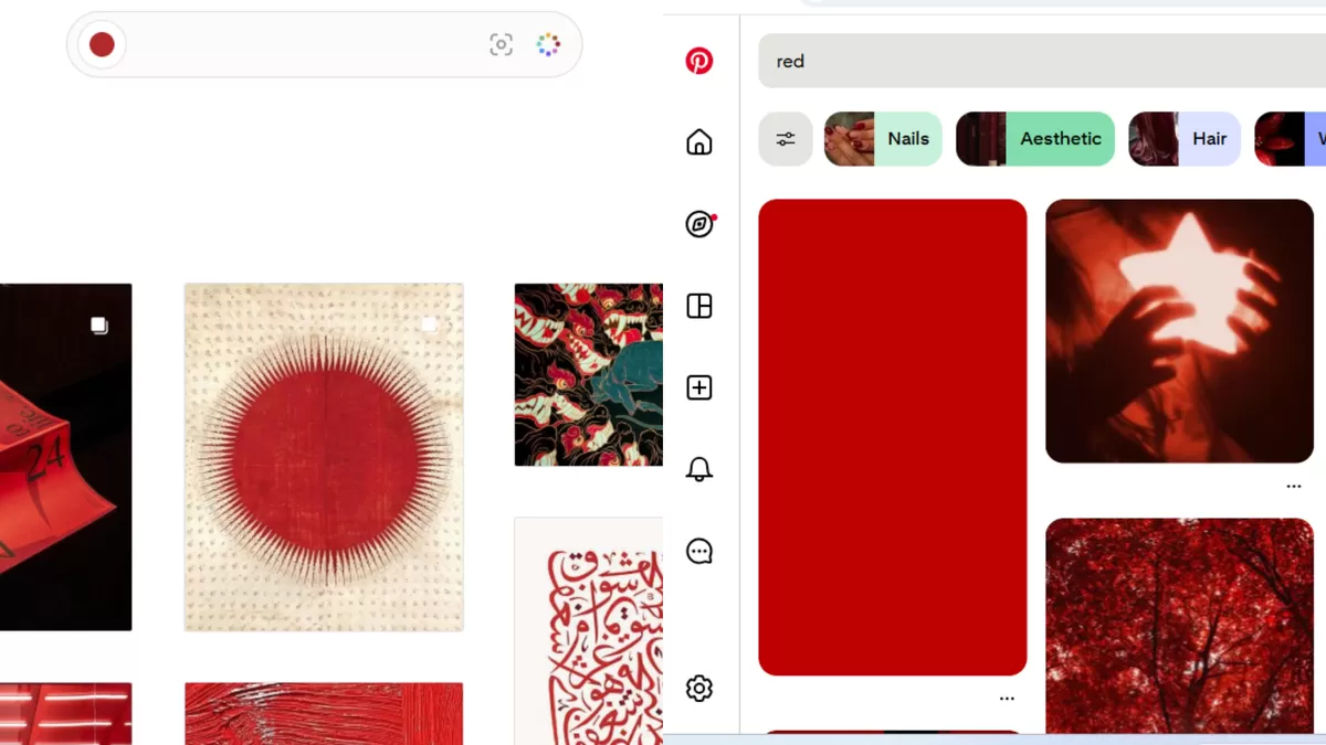 Tangkapan layar Pinterest dan Cosmos.so (Pinterest and Cosmos.so)