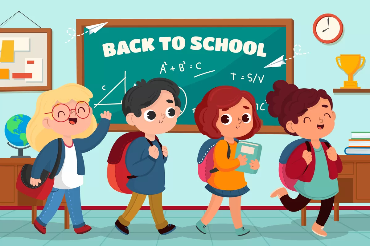 Ilustrasi anak-anak di sekolah (Magnific/freepik)