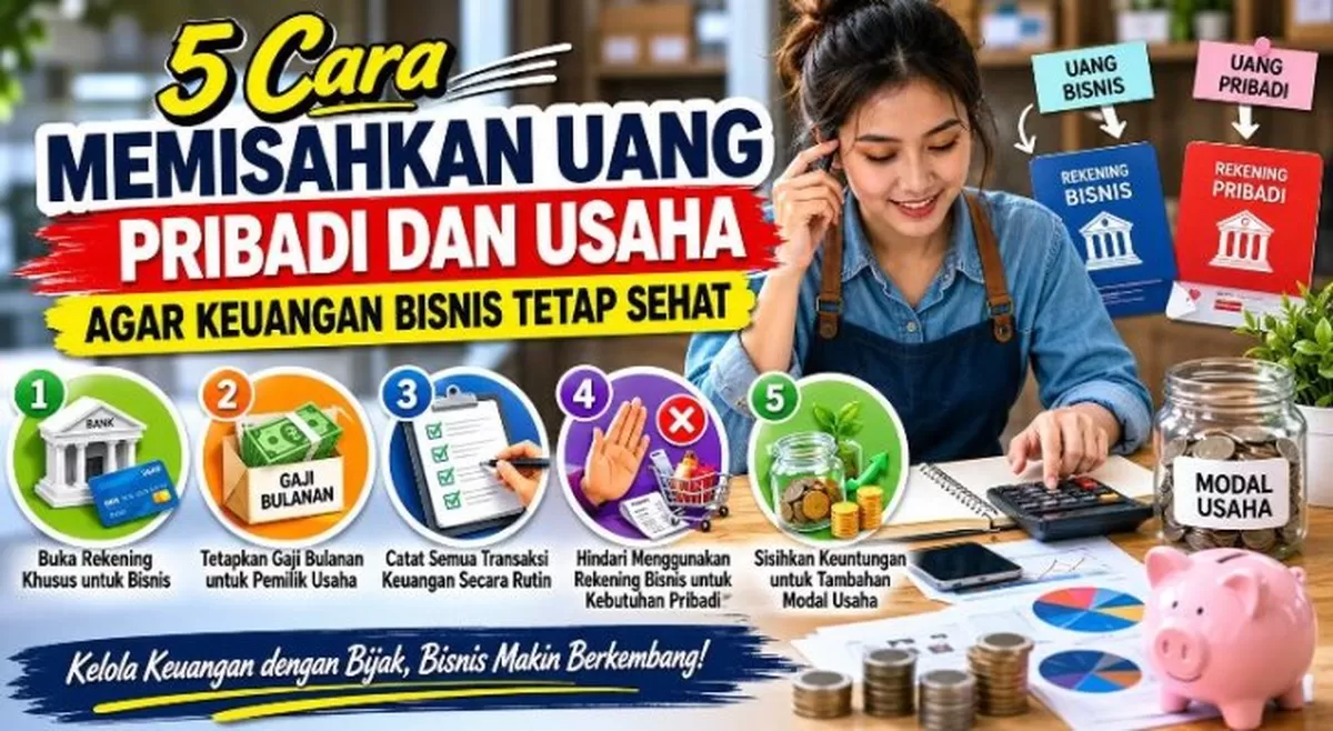 5 Cara Memisahkan Uang Pribadi dan Usaha agar Bisnis Tetap Untung dan Keuangan Sehat