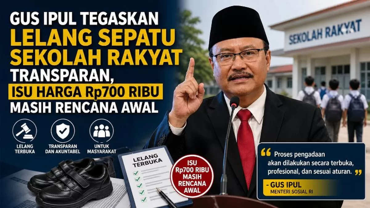 Gus Ipul Tegaskan Lelang Sepatu Sekolah Rakyat Transparan, Isu Harga Rp700 Ribu Masih Rencana Awal
