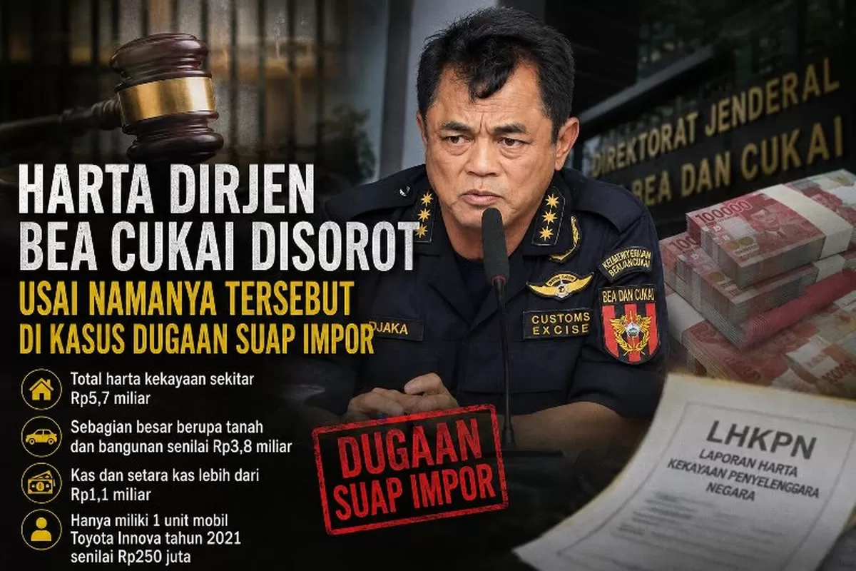 Harta Dirjen Bea Cukai Disorot Usai Namanya Muncul di Kasus Dugaan Suap Impor