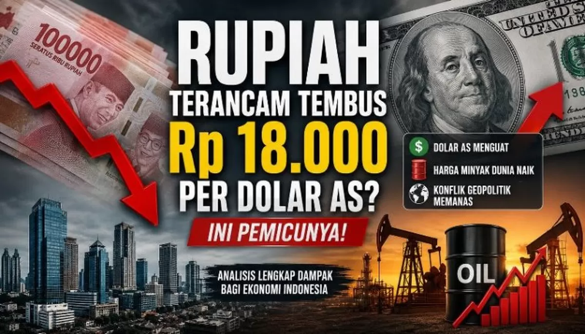 Rupiah Terancam Tembus Rp 18.000 per Dolar AS, Harga Minyak dan Konflik Global Jadi Pemicu