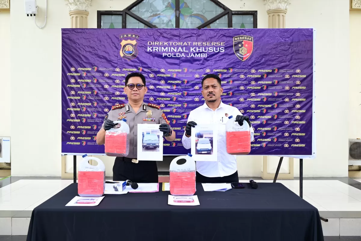 Ditreskrimsus Polda Jambi Ungkap Dugaan Pengangkutan BBM Subsidi Ilegal untuk Aktivitas PETI. (Doc. Humas Polda Jambi)