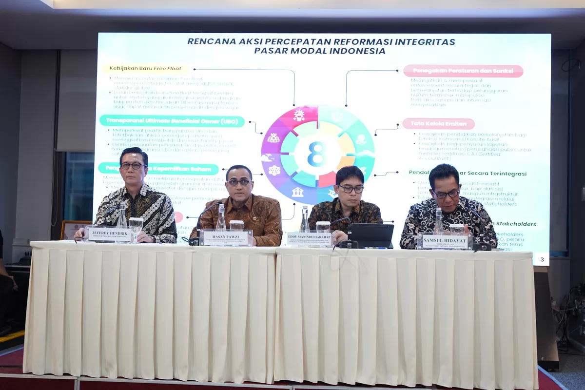 OJK, BEI, DAN KSEI PERCEPAT REFORMASI INTEGRITAS PASAR MODAL DAN TINDAK LANJUT MASUKAN MSCI. (Doc. Humas OJK)