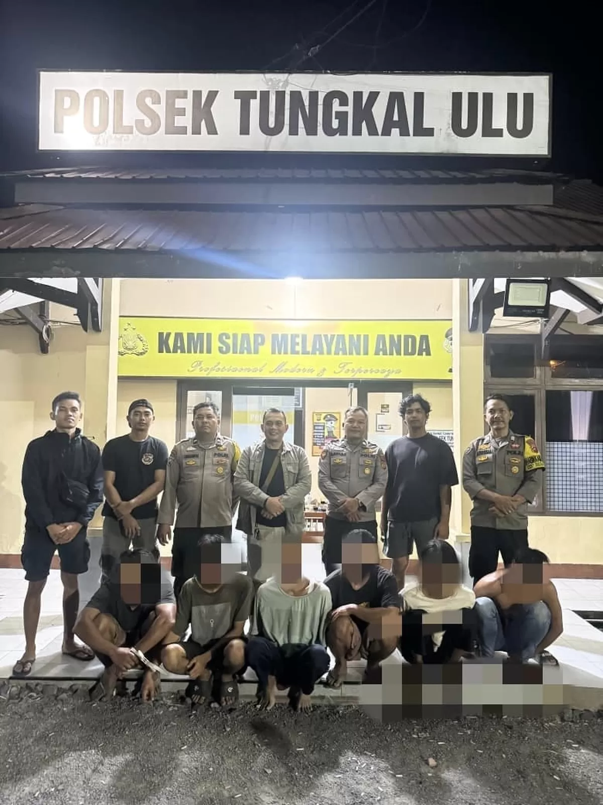 Polsek Tungkal Ulu Gulung Jaringan Narkoba di Dua Lokasi. (Doc. Humas Polres Tanjab Barat)