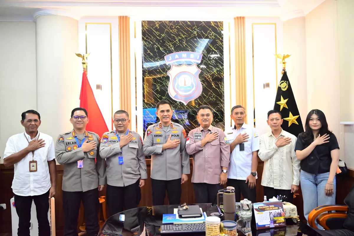 Silaturahmi dan Reses Komite I DPD RI di Polda Jambi . (Doc. Humas Polda Jambi)