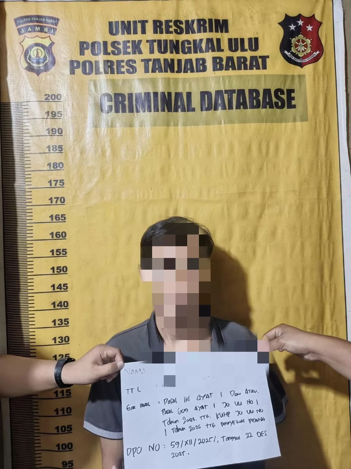 Polres Tanjab Barat Ringkus DPO Narkoba di Batang Asam. (Doc. Humas Polres Tanjab Barat)