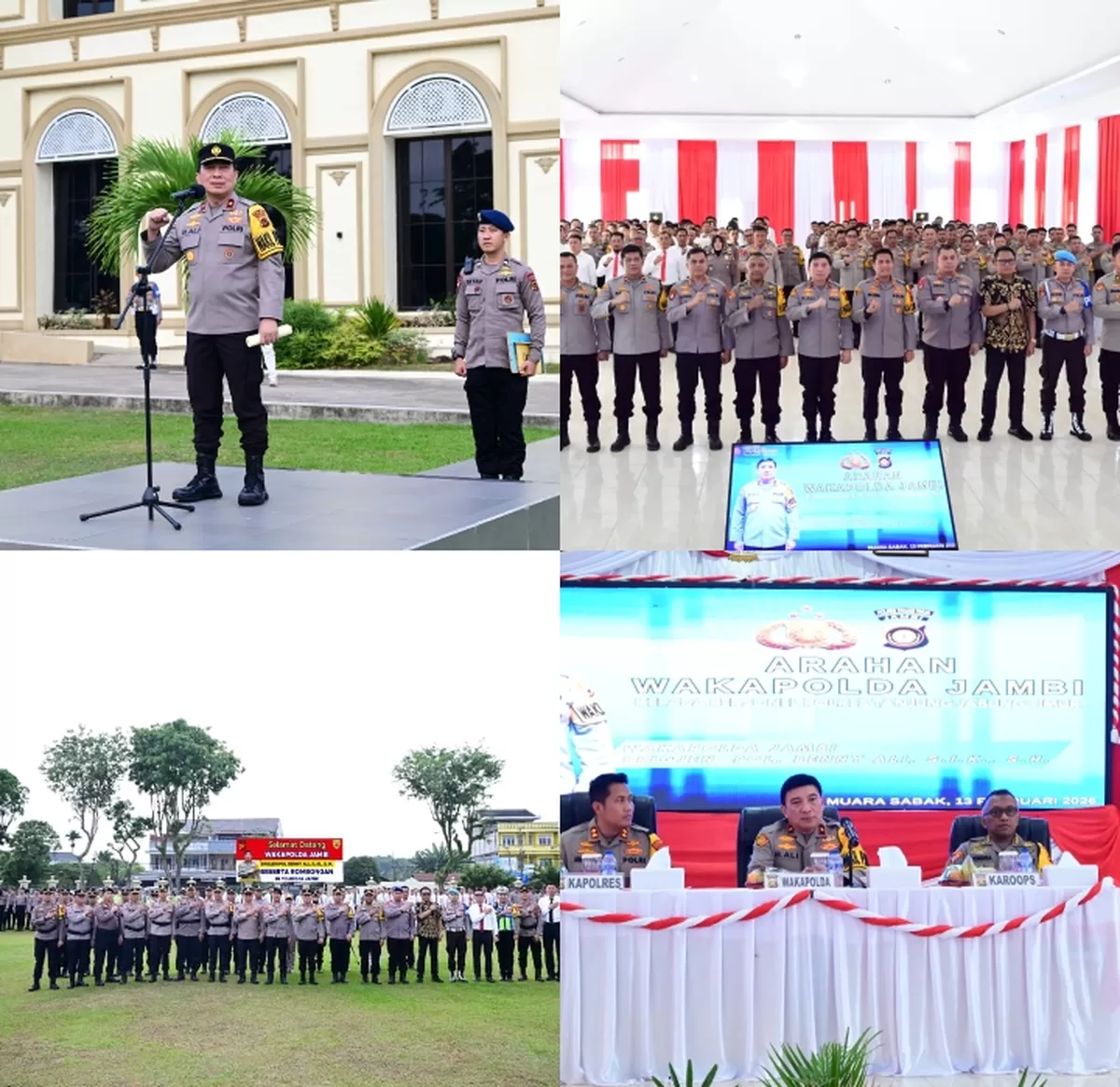 Wakapolda Jambi Kunjungi Polresta dan Polres Tanjabtim. (Doc.Humas Polda Jambi)