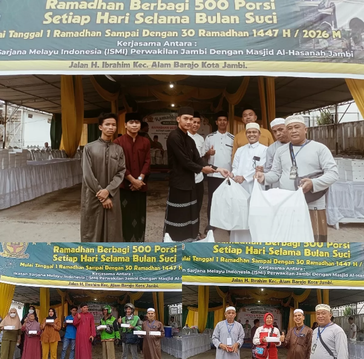 Aksi Berbagi ISMI Jambi dan HBA Jadi Oase Kepedulian di Tengah Puasa. (Doc. Sudutjambi.com)