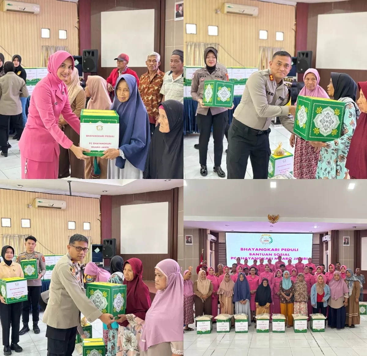 Kapolres Muaro Jambi dan Bhayangkari Salurkan Sembako di bulan Ramadhan. (Doc. Humas Polres Muaro Jambi)