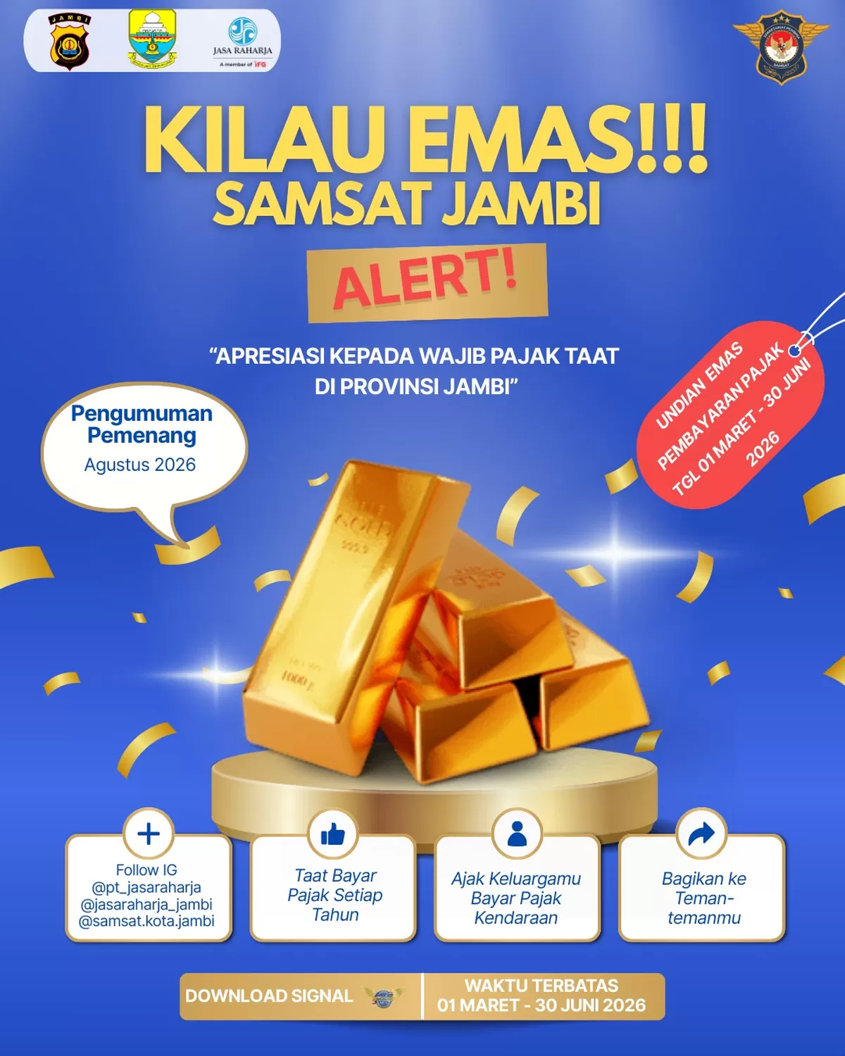 Pembina Samsat Provinsi Jambi Luncurkan Program Undian 