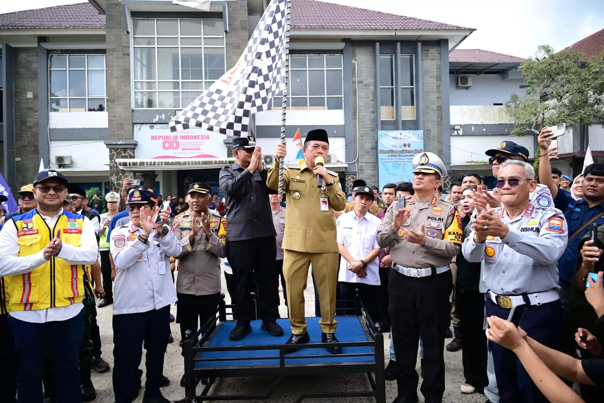 Polda Jambi Ikut Serta dalam Pelepasan Mudik Gratis. (Doc. Humas Polda Jambi)