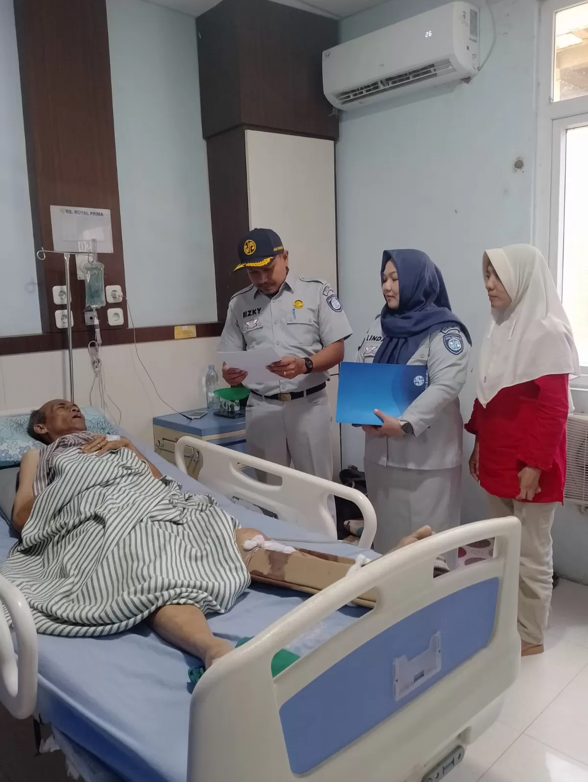 Gerak Cepat Jasa Raharja Jambi Jamin Korban Laka Beruntun di Jalur Lintas Timur Sumatera. (Doc. Humas JR) 