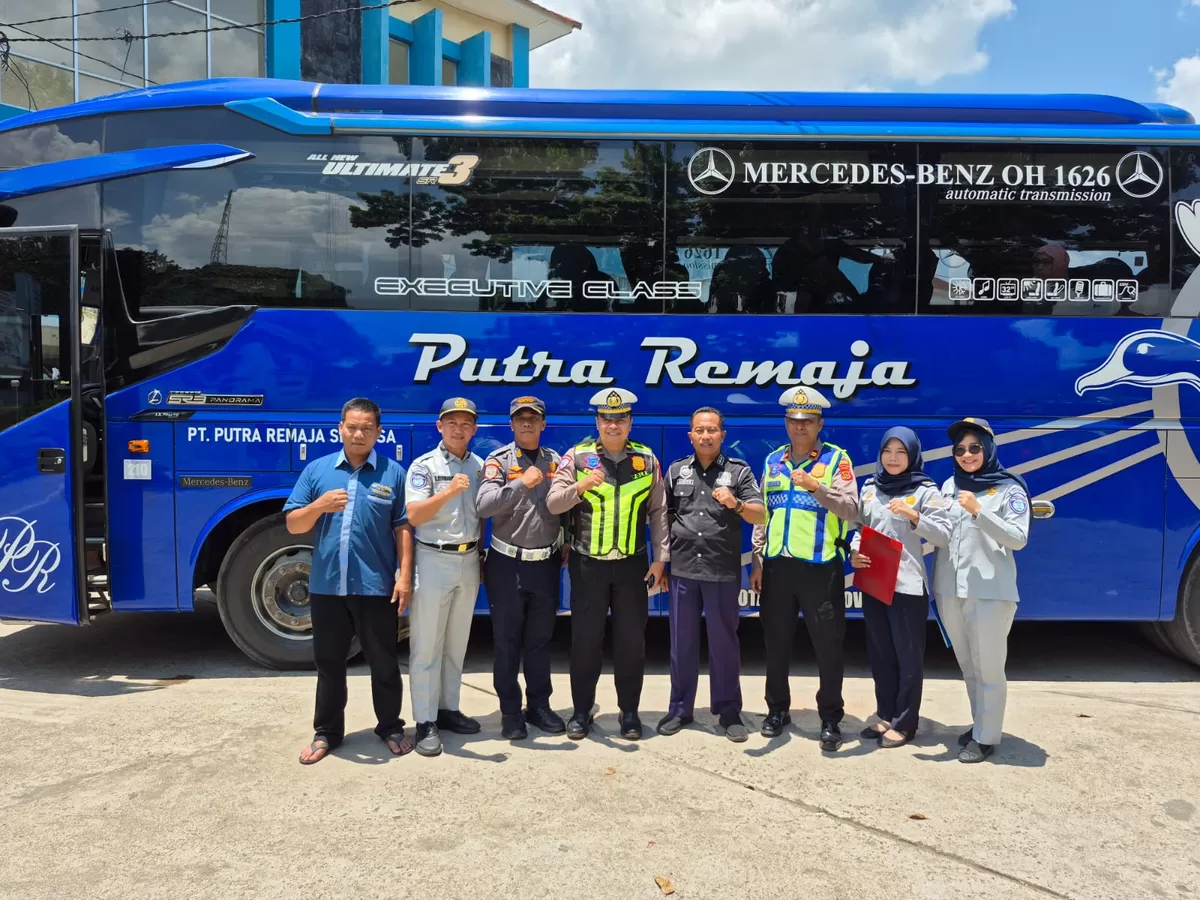 Jasa Raharja, Satlantas, Dishub, dan BPTD Kelas II Jambi Gelar Ramp Check. (Doc. Humas JR)