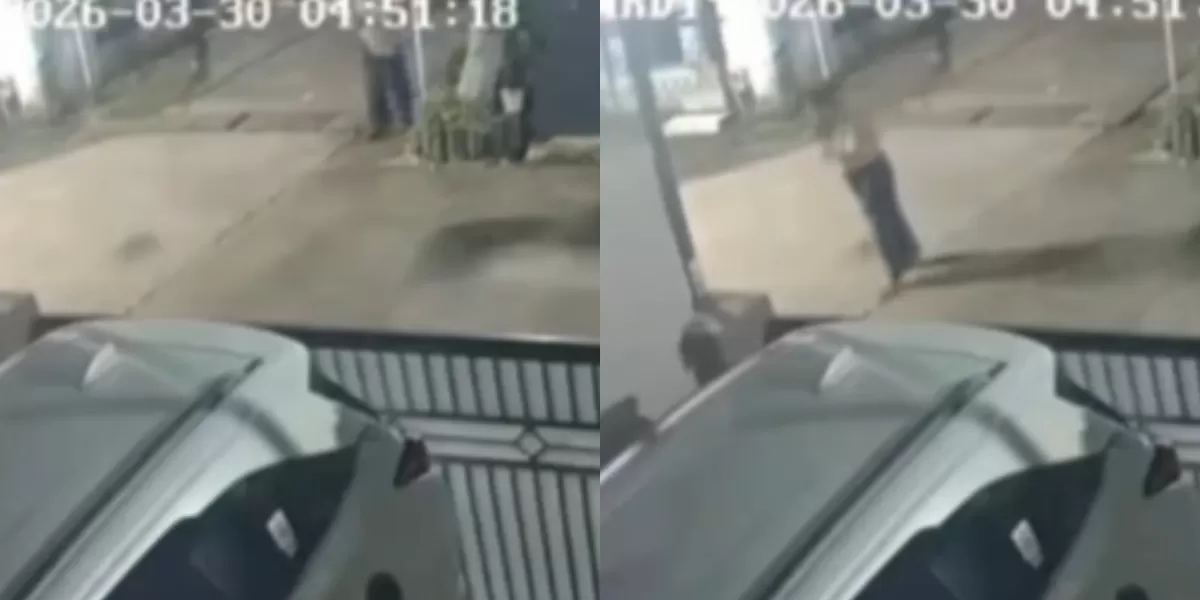 Berikut rekaman CCTV di mana seorang Lansia kena teror penyiraman air keras saat hendak salat subuh  (Instagram/bekasi.kita)