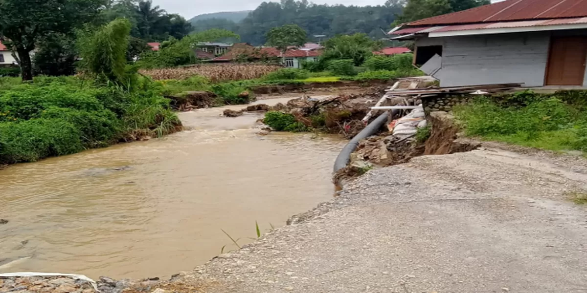 Sungai Haidupan Siualuompu salah satu penanganan prioritas pasca  (bencana.Realitasonline.id/Marudut)